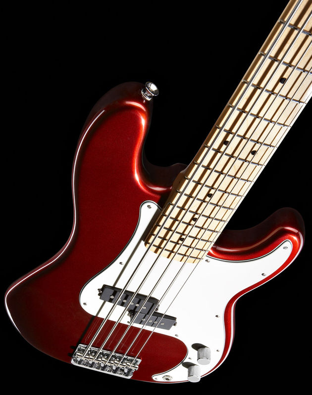blank The new Fender American Standard 5-string Precision in Candy Cola